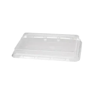 biopak DUNI BioPak Deckel aus rPET für Bagasse Box, rechteckig, 188063 = 1 Karton = 6 x 40 Stück, 850/1200 ml