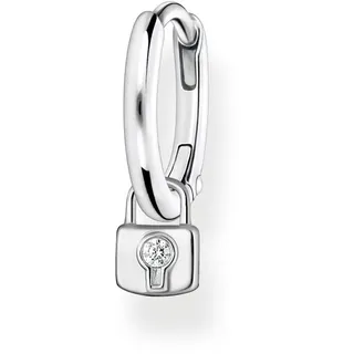 Thomas Sabo Einzel Creole mit Schloss Anhänger 925 Sterling Silber CR700