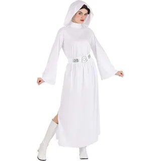 jazwares costume play Jazwares STAR WARS Adult Princess Leia Hooded Extra Small, White (JAZ 1020-XS)