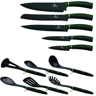 Berlinger Haus Satz Messer und Küchenutensilien Emerald BH6250 - Schwarz, Grün