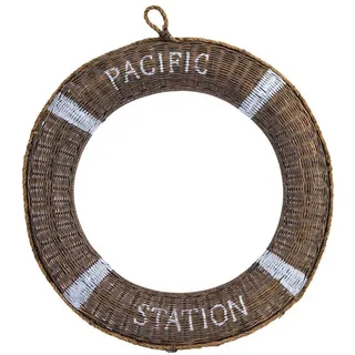 Dekorativer Rettungsring Pacific Station L Maritim Deko Echtrattan Rattan