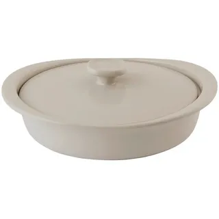 BergHOFF Auflaufform , Greige , Keramik , 2.4 l , rund , 7.7 cm , backofengeeignet, mikrowellengeeignet , Kochgeschirr, Auflaufformen
