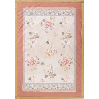 Bassetti Hanami Plaid aus 100% Baumwolle in der Farbe Beige 41, Maße: 135x190 cm - 9330107