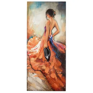 Gilde Gallery Metallbild »Kunstobjekt Barefoot Tango« Frau 1 Stk. tlg., bunt