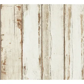 A.S. Création Tapete Vintage Whitewood in Creme Braun FSC®