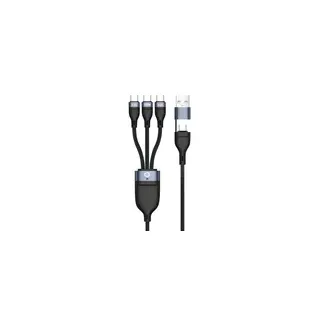 Conceptronic ETTA06B15C 3-in-1 USB-C-Datenkabel, 1,5 m, 100 W Schnellladung, USB 2.0, 5 A, mit E-Mark-Chip