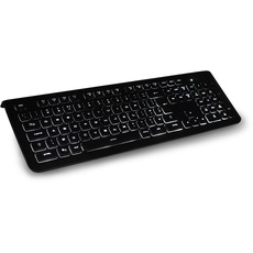 Atlantis Land Office LUX 620 USB-Tastaturen (Standard, kabelgebunden, USB, mechanische Tastatur, LED, schwarz)