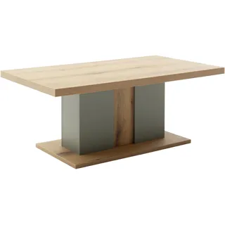 Couchtisch MCA FURNITURE "Moniz Couchtisch mit Bodenplatte", grün (eiche evoke, salbeigrün, eiche evoke, salbeigrün, eiche evoke), B:115cm H:45cm T:65cm, Holzwerkstoff - Melaminbeschichtet, Tische, Couchtisch, Wohnzimmertisch,Eiche,Salbeigrün,mit Säule,belastbar 50kg,Breite 115cm