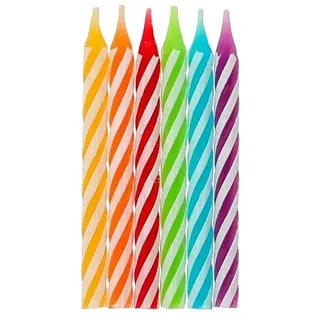 Folat 24205 Kuchen Kerzes Rainbow Twist - 6 cm - 10 Stück Geburtstagskerzen für Geburtstag, Geburtstagsdeko, für Kinder Partys, Hochzeiten, Firmenfeiern, Jubiläen