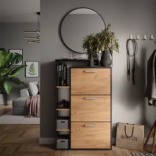 Vicco Orlando 80 x 128,3 x 24,2 cm mit 3 Fächern braun