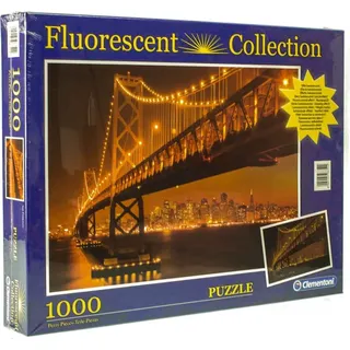 Clementoni - High Quality Collection Puzzle - San Francisco (1000 Teile, floureszierend)