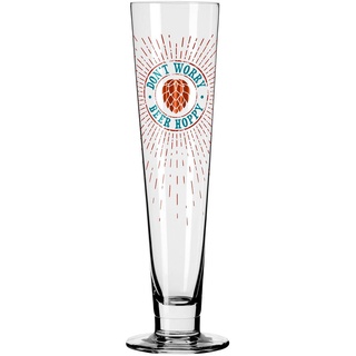 Ritzenhoff Bierglas , Rot, Türkis, Kupferfarben , Glas , 385 ml , 7.5x24.9x7.5 cm , Fsc, Made in Germany , Gläser, Biergläser