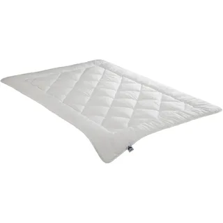 Irisette Merino 4-Jahreszeiten Steppbett 155x220 cm, 2-teilig, Leicht & Mono, 100% Schurwolle, weich & atmungsaktiv, Baumwoll-Satin, Öko-Tex, Produziert in Deutschland