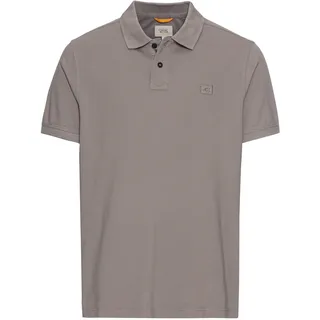 camel active Herren Halbarm Poloshirt aus Reiner Baumwolle Steingrau, menswear-4XL