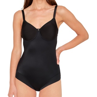 SUSA Body mit Bügel Catania, Body Shapewear Damen aus atmungsaktivem Spacer Material, Softer Bodysuit mit Shaping Effekt, Formt Taille, Bauch & Po, 80C, Schwarz (Schwarz 004)