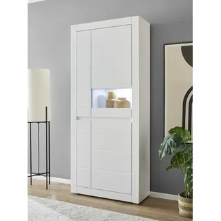 INOSIGN Vitrine »Chester, Hochschrank mit Stauraum, Glasvitrine, Anrichte, Weiß matt B/H/T: ca. 85x198x35 cm breit