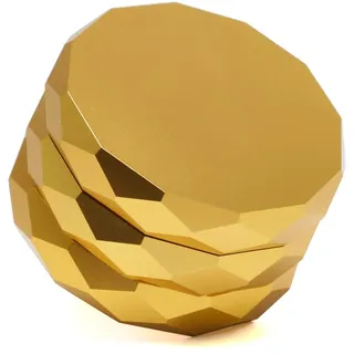 KMKAW Tragbar Pulverisator Mühlenbrecher Kräutermühle Rauchbrecher Benutzt Für Vanille Gewürze Schleifen Smash, Größe: (63 Mm),Gold