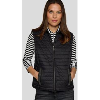 Steppweste RABE, Damen, Gr. 48, schwarz, Steppware, Obermaterial: 100% Polyamid, Strukturmuster, regular fit taillenbedeckt, Westen Steppweste, mit Taschen