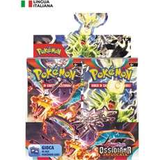 Pokémon 186-61340 Scharlachrot und Violett-Obsidian GCC (36 Erweiterungspackungen), italienische Ausgabe, 186-61340
