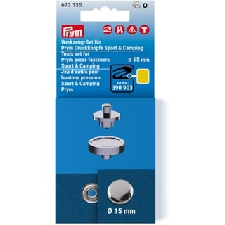 Prym 673135 Werkzeug-Set für Prym Druckknöpfe Sport & Camping, 15 mm, gelb