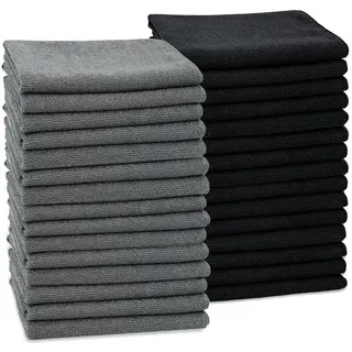 Zollner Reinigungstücher, 30er-Set, 40 x 40 cm, 80% Polyester, 20% Polyamid, Schwarz , Anthrazit , Textil , 40x40 cm , Heimtextilien, Geschirrtücher & Schürzen, Geschirrtücher