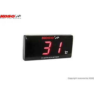 Koso Thermometer Digital SUPER SLIM rot Öltemperatur Wassertempereatur Anzeige