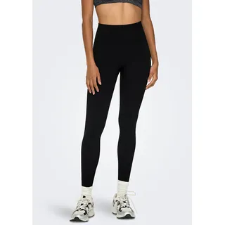 Funktionstights ONLY PLAY "ONPJAM-3-SANA XHW TIGHTS NOOS", Damen, Gr. XL (42), N-Gr, schwarz, Jersey, Obermaterial: 80% Nylon, 20% Elasthan, unifarben, figurbetont knöchelfrei, Hosen Funktionstights, mit reflektierenden Details