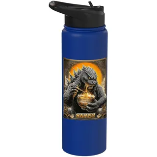 Lustiges Ramen Monster Anime Otaku Nudeln Grafik Stainless Steel Insulated Water Bottle