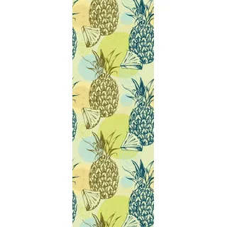 Queence Vinyltapete »Luka« bedruckt tropisch glatt 90x250cm, selbstklebend, kinderleichte Anbringung,, Sticker, gelb