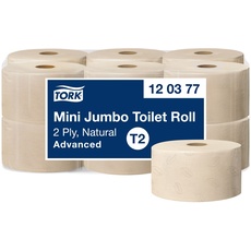 Bild von Mini Jumbo Toilettenpapier Natur T2, Advanced-Qualität, 2-lagig, 12 × 170 m,