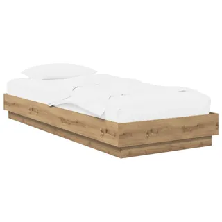 vidaXL Bodenbettgestell Artisan-Eiche 80 x 200 cm Holzwerkstoff - Braun