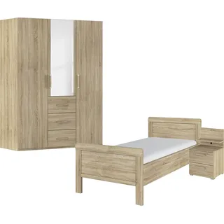 Rauch »Komplettschlafzimmer Schlafzimmer EVELYN« Set, 3 Stk. tlg. Schrank und Bett in 2 Breiten, Nachttisch mit Paneel MADE IN GERMANY,