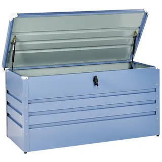Beliani Gartentruhe 132 x 64 cm Blau