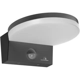 Maclean Brackets Maclean MCE344 LED Wandleuchte mit PIR Bewegungssensor und Dämmerungssensor, 15W 1560lm Wandlampe IP65 Wasserdicht Außenlampe 4000K Neutralweiß, für Außen- und Innenbereich (Grau)