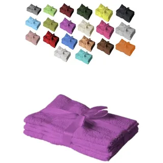 EXKLUSIV HEIMTEXTIL Handtuch 4er Set 50 x 100 cm Lila