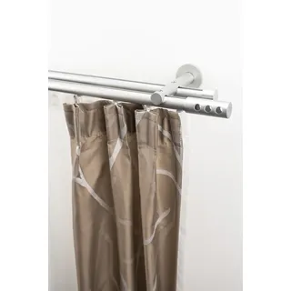 GARESA Innenlaufgarnitur 2-läufig Ø 20 mm 230 cm Silber/Grau