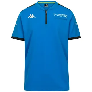 Kappa Acrat Trackhouse Kurzarm-poloshirt - White / Orange Strong / Violet Mid - 2XL