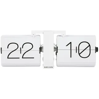 Karlsson Wanduhr , Weiß , Metall, Kunststoff , 36x14x9 cm , Dekoration, Uhren, Wanduhren