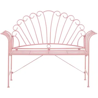 Beliani 2-Sitzer Gartenbank 125 x 97 x 46 cm Rosa