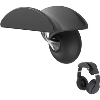 Headset Halterung Tisch, Headphone Stand, Schwarz Kopfhörerständer, Gaming Zubehör Zimmer Deko, Wandbefestigung Kopfhörerhalter zur Aufbewahrung von Kopfhörern, Rucksäcken, Regenschirmen, Schwarz
