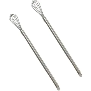 2 Stk Schneebesen Klein,Mini Edelstahl Tassen,Handbuch Ballonschneebesen Kleiner Set Zum Mischen Kochen Rühren Schlagen Aufschäumen Sahne Eier Teig Milchaufschäumer Quirl Rührbesen für Küchenbesena