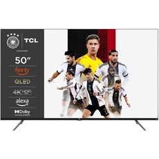 TCL 50CF630 126cm (50 Zoll) QLED Fire TV (4K Ultra HD, HDR 10+, Dolby Vision & Atmos, Smart TV, Game Master, 60Hz Motion clarity, Press & Ask Alexa), Schwarz