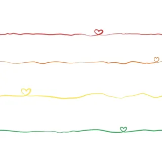 Vliestapete mit Herzen Kinderzimmertapete Bunt Weiß FSC®