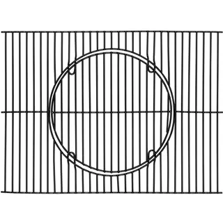tepro Grillzubehör Universal Grillrost-Set, emailliert, mit Rost-in-Rost-System, Grillfläche: ca. 41,5 x 55 cm, 8245, Schwarz