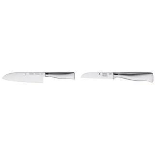 WMF Grand Gourmet Santokumesser 32 cm, Spezialklingenstahl, Messer geschmiedet, Performance Cut, Klinge 18 cm & Grand Gourmet Gemüsemesser 19 cm, Spezialklingenstahl, Klinge 9 cm