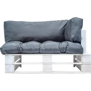 vidaXL Garten-Palettensofa mit Grauen Kissen Kiefernholz - Grau