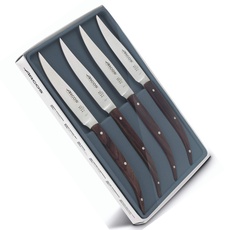 Arcos Serie Table Messer - Tischmesserset 4 Stück (Steakmesser) - Klinge Nitrum Edelstahl 110 mm - Handgriff Rosenholz - Farbe Braun