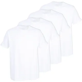 T-Shirt TOM TAILOR "T-Shirt Lucky T 4er Pack", Herren, Gr. L, weiß, Obermaterial: 100% Baumwolle CO., Shirts T-Shirt