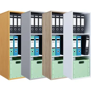 Lona Aktenregal 35 x 37 x 110 cm braun