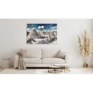 queence Acrylglasbild »Ellos«, Landschaft-Stadt-Italien-Himmel, (1 St.), Fine Art-Print in Galeriequalität queence Farbe Bild(er): blau